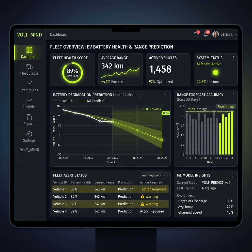 EV BATTERY HEALTH & RANGE PREDICTOR